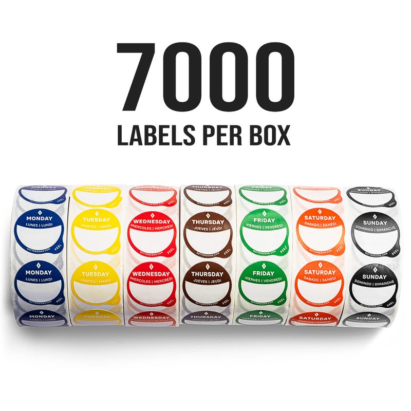 Sutter Signs Day Dots Food Labels | 1"" Date Dot Stickers for Food Containers  7000 Labels with Dispenser Box - Image 4
